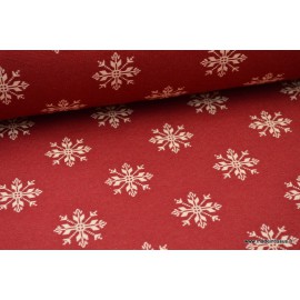 Tissu Jacquard Montagne En Grande Laize Jacquard Etoiles Rouge Et Ecru X 1m Tissu Jacquard Montagne En Grande Laize Jacquard Etoiles Rouge Et Ecru X