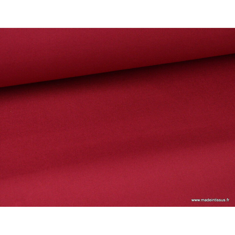 Tissu sergé coton lourd rouge résistant pour confection de sacs et  vêtements de travail.