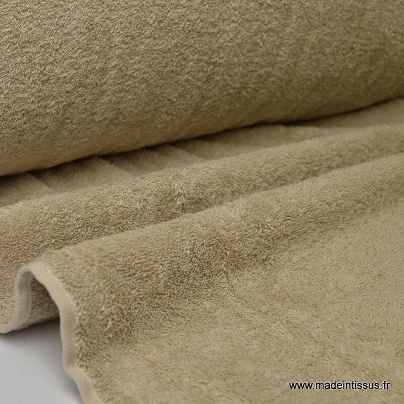 Tissu éponge de coton avec une lisière cousue fermée gris anthracite