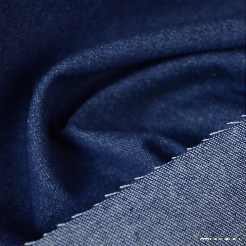 Tissu Jean Denim Lav Bleu Fonc