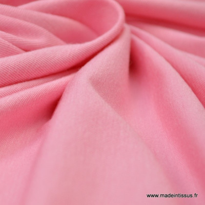 Tissu ultra doux Jersey en viscose Bambou coloris Rose