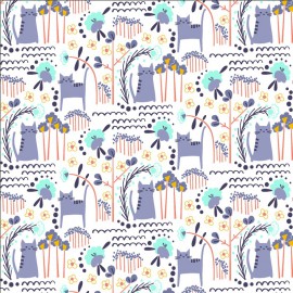 Tissu Coton Imprime Motifs Animaux Au Metre Made In Tissus