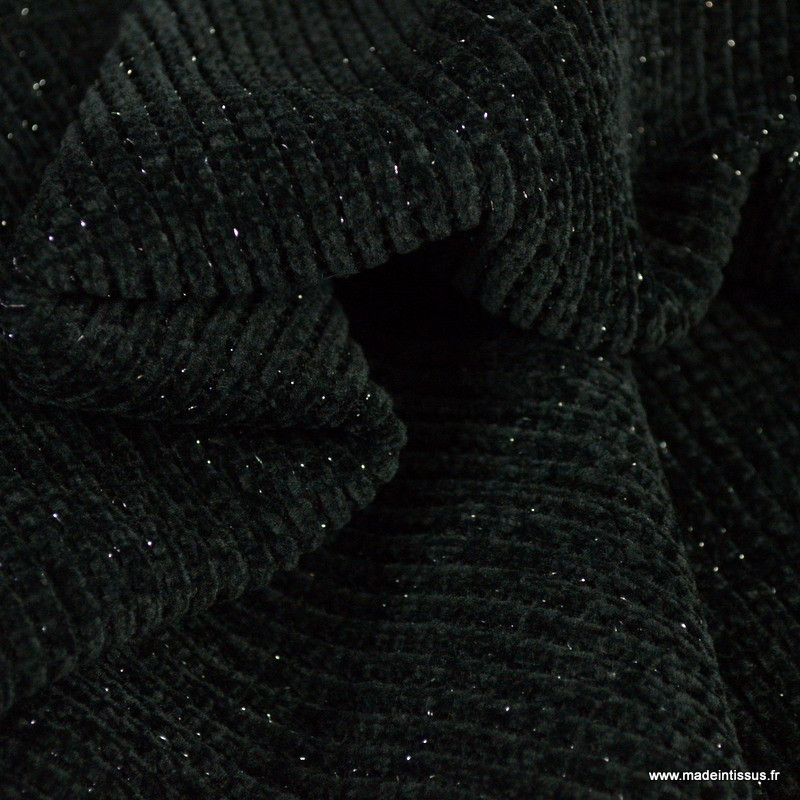 Tissu crepe noir au metre - ventedetissus - tissu polyester laine
