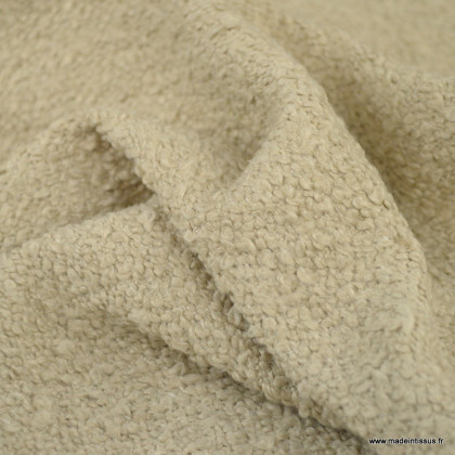 Tissu bouclette d'ameublement Beira Beige