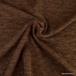 Jersey maille Lurex coloris chocolat