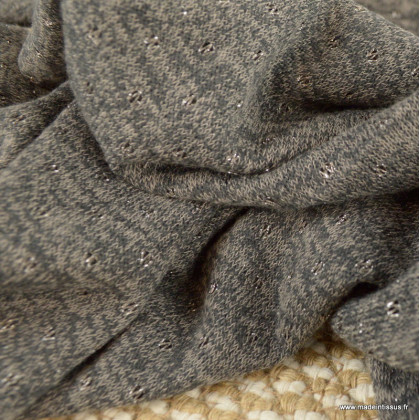 Jersey maille Lurex coloris Gris