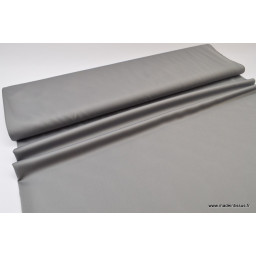 Tissu satin microfibre fluide uni gris x50cm