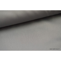 Tissu satin microfibre fluide uni gris x50cm