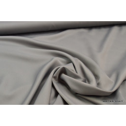 Tissu satin microfibre fluide uni gris x50cm