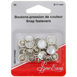 Bouton pressions Nacré sans couture pour tissus légers