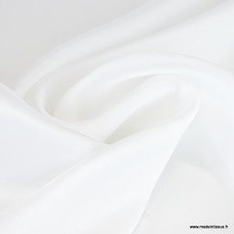 Tissu Satin de Soie - Blanc