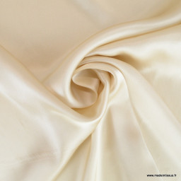 Tissu Satin de Soie - Beige