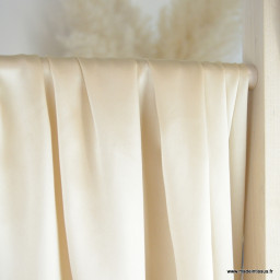 Tissu Satin de Soie - Beige