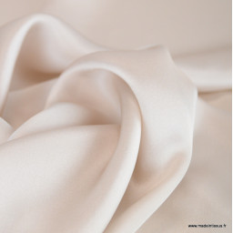 Tissu Satin de Soie - Nude