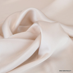 Tissu Satin de Soie - Nude