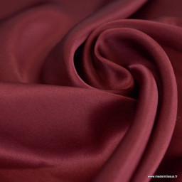 Tissu Satin de Soie - Bordeaux