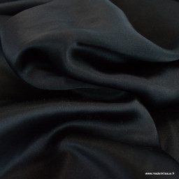 Tissu Satin de Soie - Noir