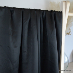 Tissu Satin de Soie - Noir