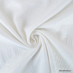 Double gaze de coton irisé Lurex Blanc -  oeko tex