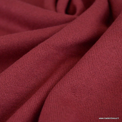 Tissu maille tricot coloris Rouge Hermès