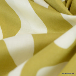 Voile de coton graphique jaune clair