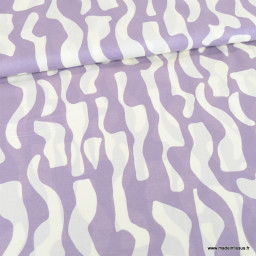 Voile de coton graphique Mauve