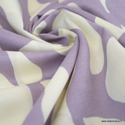 Voile de coton graphique Mauve