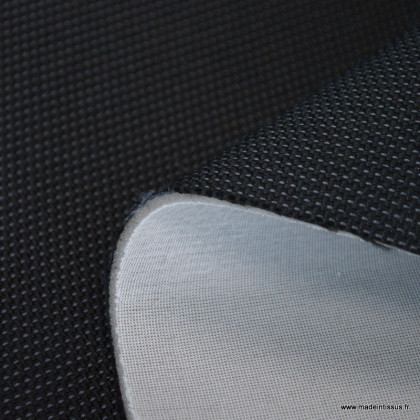 Tissu pour siège auto dessin faux uni gris et noir