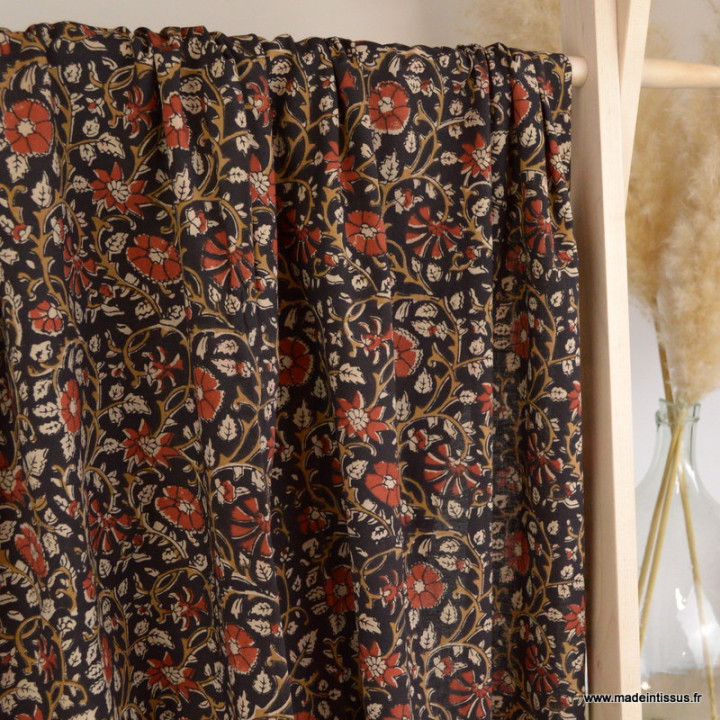 Tissu Indien Block Print Asha - kalamkari