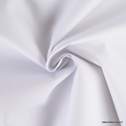 Tissu extérieur étanche blanc enduit PVC