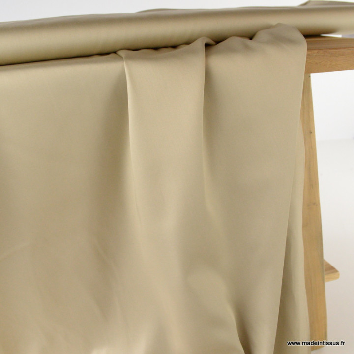 Tissu Satin de coton - beige