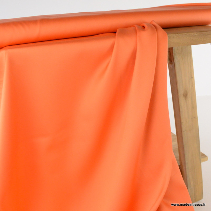 Tissu Satin de coton - orange