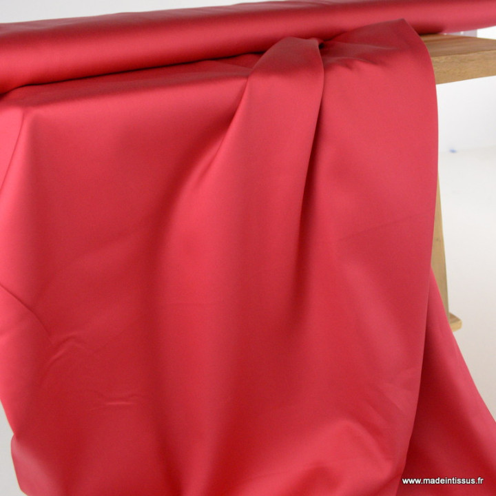 Tissu Satin de coton - cerise