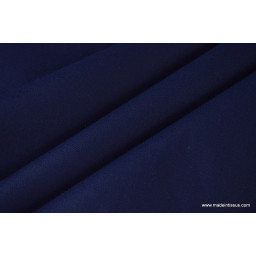 Tissu gabardine imperméable polyester coton marine