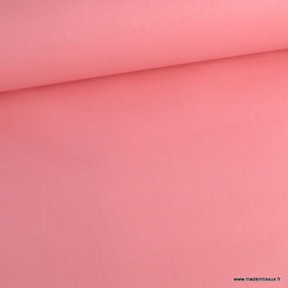 Tissu coton Enduit uni Rose Sorbet - Oeko tex