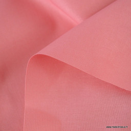 Tissu coton Enduit uni Rose Sorbet - Oeko tex