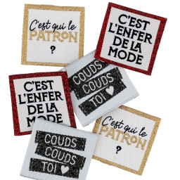 Lot de 6 étiquettes à coudre - Mode