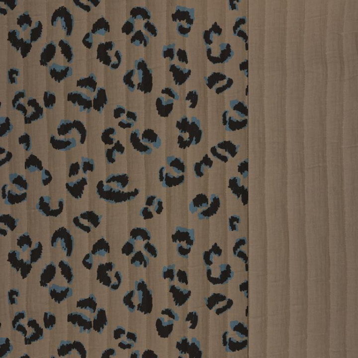 Tissu Matelassé vertical Fauve - Léopard Taupe - oeko tex