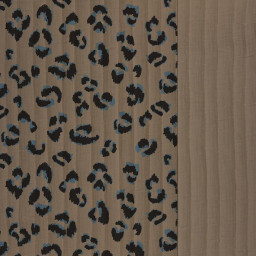 Tissu Matelassé vertical Fauve - Léopard Taupe - oeko tex