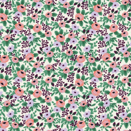 Tissu Rifle Paper motif fleurs Orchard Rosa Lavender  - Collection Garden Party