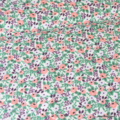 Tissu Rifle Paper motif fleurs Orchard Rosa Lavender  - Collection Garden Party