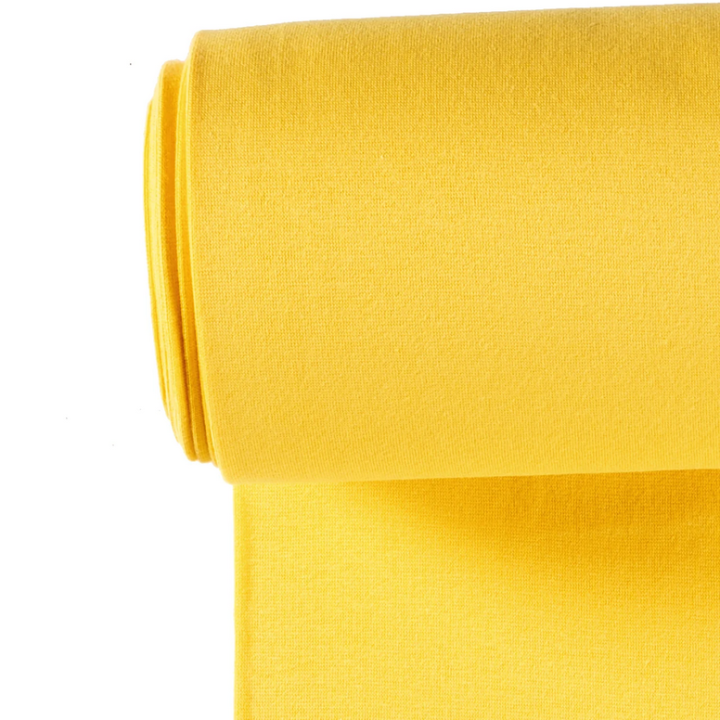 Tissu jersey Bord-côte Tubulaire Jaune