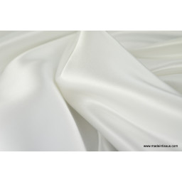 Satin duchesse polyester naturel