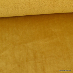 Tissu doudou ultra doux, lourd coloris Camel - oeko tex