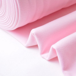 Tissu Sweat envers doudou rose