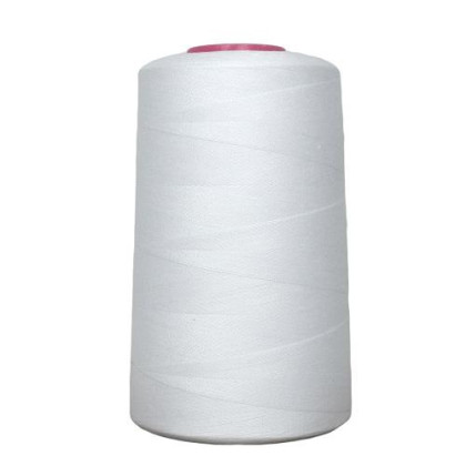 Cône de fil à coudre 100% polyester Blanc - 5000 yards (4753m)