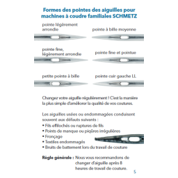 Aiguilles machine à coudre assorties 70-90 - Schmetz - x10 pièces