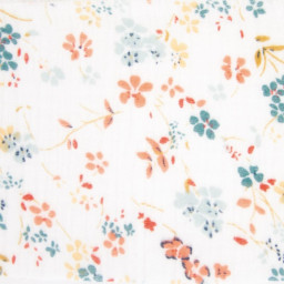 Double gaze coton forest flowers - oeko tex