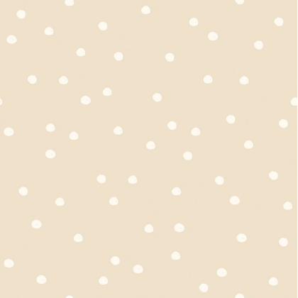 Tissu imperméable type ciré motif pois fond beige