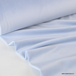 Tissu jersey velours Chilly ultra doux - Bleu ciel